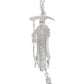 Pulsera Santa Muerte Esclava Zirconias Plata Solida Ley S925