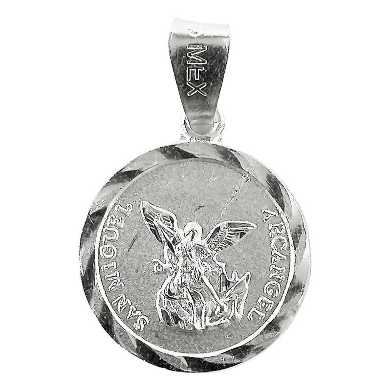 Dije Medalla San Miguel Arcangel Regalo Chico Plata 925