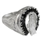 Anillo Mediano Santa Muerte Zirconias En Plata Solida 925