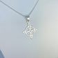 Juego Completo Nudo De Bruja Cadena+aretes+dije Plata 925