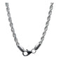 Cadena Torsal Regalo Amor Plata Italiana 925 50 Cm X 3.2 Mm