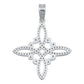 Dije Nudo De Bruja Premium Zirconias Clásico Mujer Plata 925 Blanco