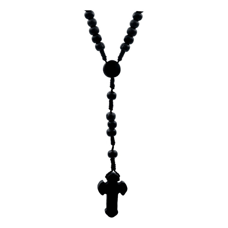 Rosario Católico Madera San Benito Cristo Virgen Grabados