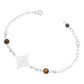 Pulsera Ajustable Mujer Nudo De Bruja Laser Bolas Plata 925 Café 6 Cm 20 Cm