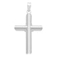 Dije Cruz Tubo Tubular Lisa Cristo Hombre Plata 925 3.6 Cm Plateado