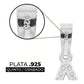 Dije Inicial De Plata 925 Zirconias  2 Cm Regalo Para Mujer A