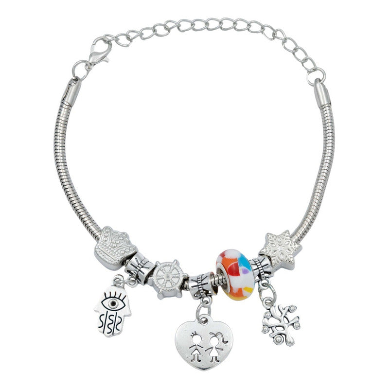 Pulsera Ajustable Charms Cadena Serpiente Regalo Mujer
