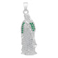 Dije Virgencita Guadalupe Zirconias Regalo Plata 925 3.6 Cm
