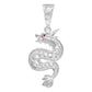 Dije Quetzalcóatl Serpiente Emplumada De Plata 925 Zirconias Plateado
