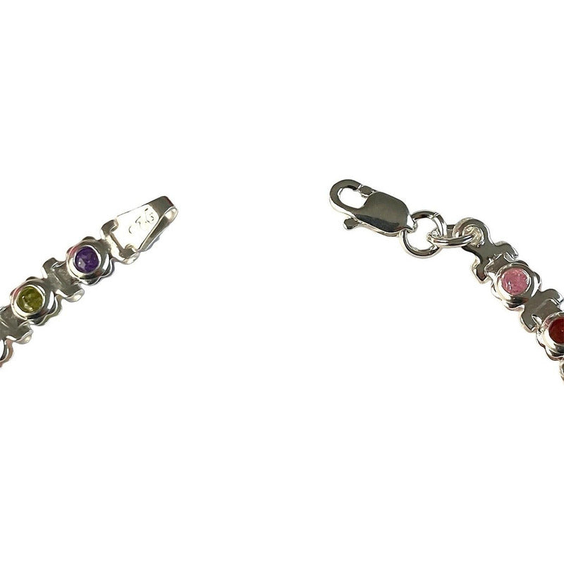 Pulsera Medalla Nudo De Bruja Con Zirconias En Plata Ley 925