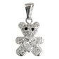 Dije Osito Corazón Amor Zirconias Regalo Plata Ley 925