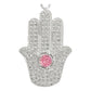 Dije Mano De Fatima Grande Ojo Zirconias Plata Ley 925