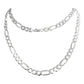 Cadena Gruesa De Plata 925 Hombre Fígaro 3x1 60 Cm X 8 Mm