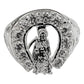 Anillo Mediano Santa Muerte Zirconias En Plata Solida 925