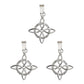 Pack 3 Nudo De Bruja Celta Con Zirconias Plata Ley 925