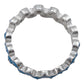 Anillo Ojo Truco Churumbela Doble Completa Mujer Plata 925 Celeste 6.5