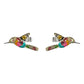 Collar Aretes Colibrí Artesanal Zirconias Plata Ley 925