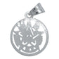 Dije Medalla Tetragramaton Mediana Detallada Plata 925 3.2cm Plateado