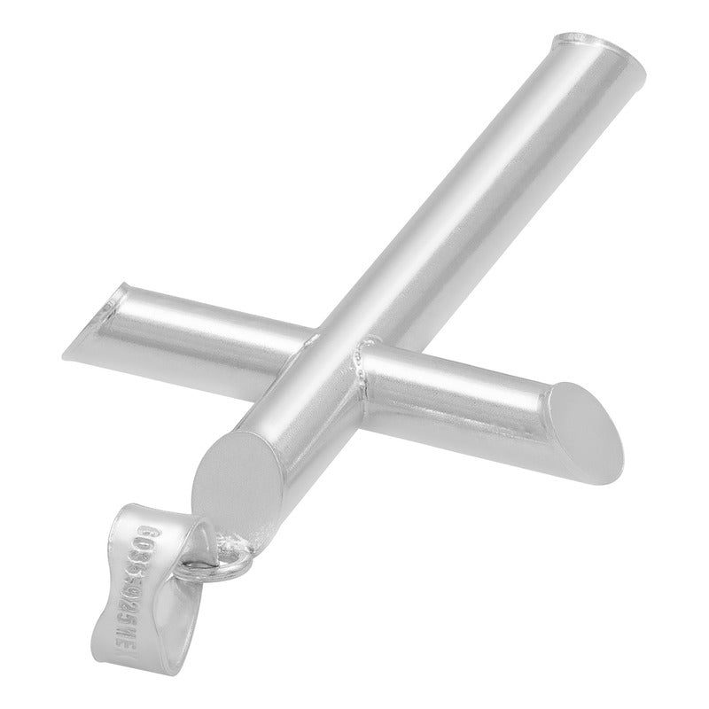 Dije Cruz Tubo Tubular Lisa Sencillo Hombre Plata 925 5 Cm Plateado