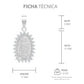 Dije Virgencita Guadalupe Mate Zirconias Regalo Plata 925