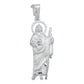Dije San Judas Mediano Troquel Diamantado Plata 925 5.2 Cm