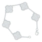 Pulsera Trebol Esmaltado Regalo Hombre Mujer Plata 925