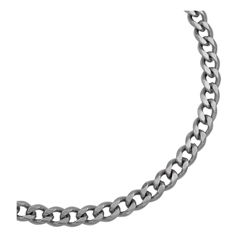 Pulsera Esclava Hombre Y Mujer Cubano Eslabón Acero Plata