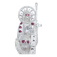 Dije Santa Muerte Rifle Calavera Zirconias Plata Ley 925