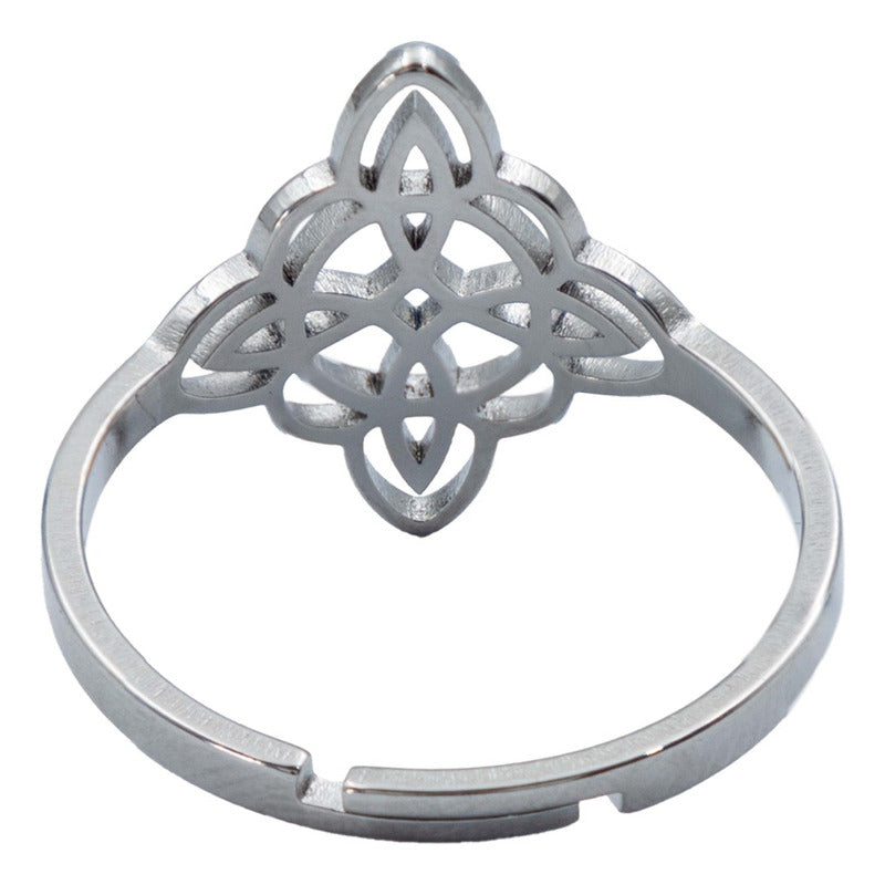 Anillo Ajustable Nudo Bruja Mujer Regalo En Acero Inoxidable