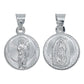 Medalla Doble Vista Diamantada San Judas Virgencita Plata925