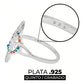 Anillo Nudo De Bruja Grande Celta Zirconias Mujer Plata 925 7 Multicolor