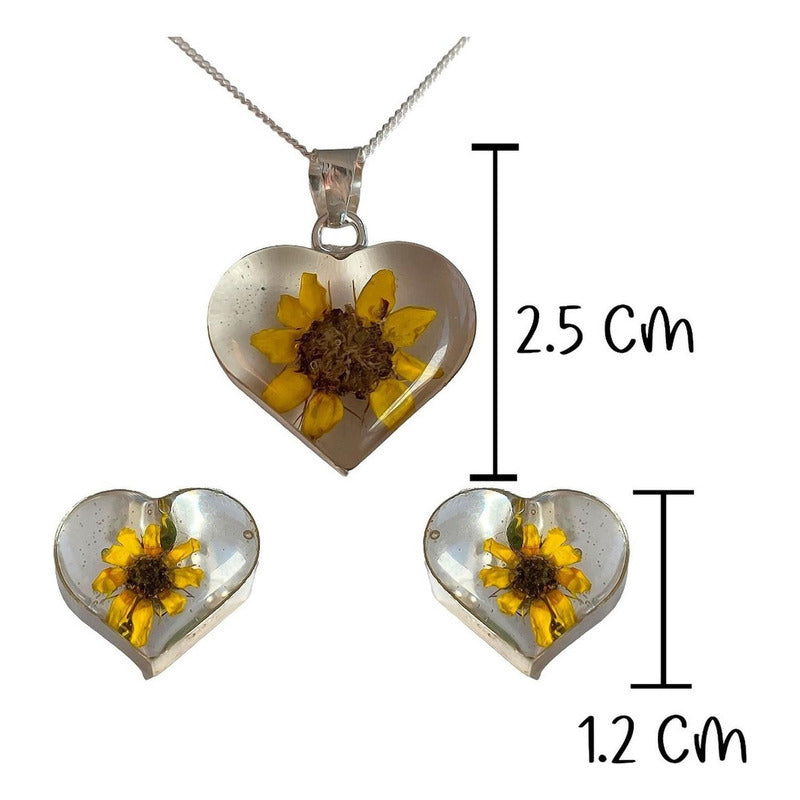 Shrek Aretes Collar Girasol Promesa Regalo Amor Plata S925