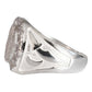 Anillo San Judas Tadeo Herradura Con Zirconias Plata Ley 925