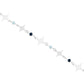 Pulsera Nudo De Bruja Laser Cristales Regalo Mujer Plata 925 Celeste Azul Marino 19 Cm