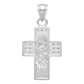 Dije Cruz Virgen Guadalupe Zirconias Mujer Plata 925 2.4 Cm Plateado