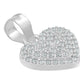 Dije Corazón Zirconia Mujer Amor Mamá Regalo Plata 925 1.7cm