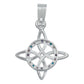 Dije Nudo Bruja Plata Solida 925 + Cadena 45 Cm Plata S925