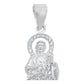 Collar Medalla San Judas Tadeo Mediano Zirconias Plata 925