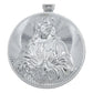 Dije Medalla Grande Diamantada Sagrado Corazón Plata 925