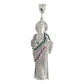 Dije Medalla San Judas Tadeo Mediano Zirconias Plata Ley 925