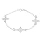 Pulsera Nudo De Bruja Tres Conectores Liso Mujer Plata 925 Plateado 18 Cm