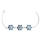 Pulsera Flores Con Zirconias Amor Regalo Plata Ley 925