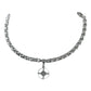 Pulsera Medalla Nudo De Bruja Con Zirconias En Plata Ley 925
