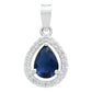 Dije Gota Zirconias Amor Mujer Regalo Joyería Moda Plata 925