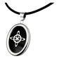 Collar Ajustable Caucho Nudo De Bruja Encapsulada Plata 925