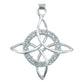 Dije Mini Nudo De Bruja Celta Zirconias + Cadena Plata 925