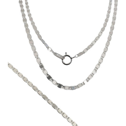 Cadena Hombre Mujer Plata S925 Marinera Lisa 50 Cm X 2 Mm