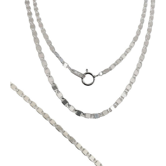 Cadena Hombre Mujer Plata S925 Marinera Lisa 50 Cm X 2 Mm