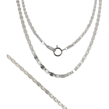 Cadena Hombre Mujer Plata S925 Marinera Lisa 50 Cm X 2 Mm