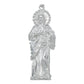 Dije Grande San Judas Liso Artesanal  Plata Ley 925  8.5 Cm